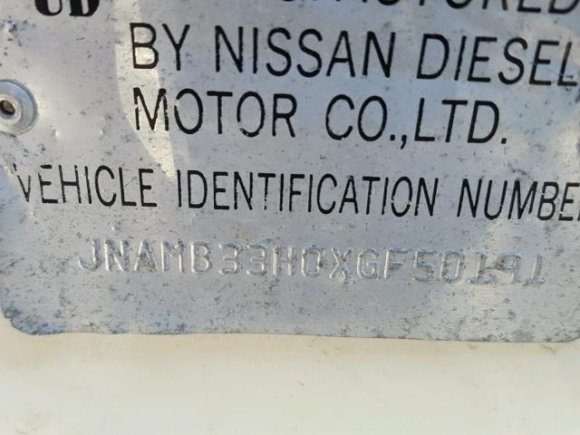 JNAMB33H0XGF50191 - 1999 NISSAN DIESEL UD2000 WHITE photo 10