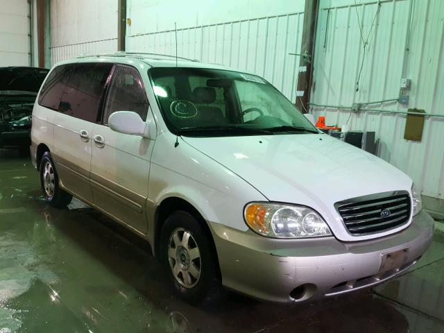 KNDUP131526222959 - 2002 KIA SEDONA EX WHITE photo 1