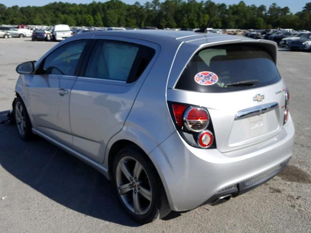 1G1JG6SB6E4127717 - 2014 CHEVROLET SONIC RS SILVER photo 3