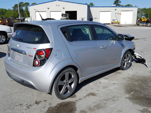 1G1JG6SB6E4127717 - 2014 CHEVROLET SONIC RS SILVER photo 4