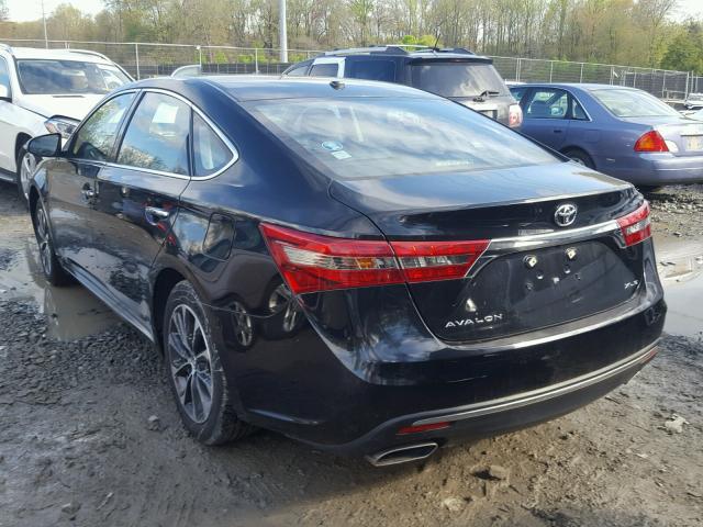 4T1BK1EB3GU209797 - 2016 TOYOTA AVALON XLE BLACK photo 3