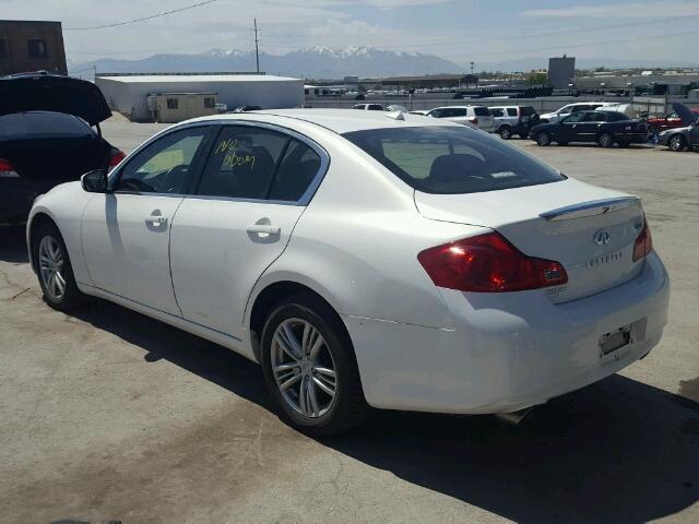 JN1DV6AR4CM730528 - 2012 INFINITI G25 WHITE photo 3