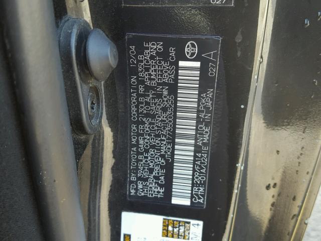 JTKDE177350035255 - 2005 TOYOTA SCION TC 黑色 照片 10