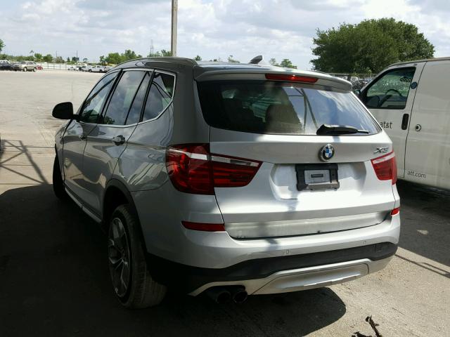 5UXWZ7C50G0R32336 - 2016 BMW X3 SDRIVE2 Plata foto 3