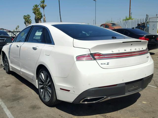 3LN6L5MU0HR646609 - 2017 LINCOLN MKZ HYBRID WHITE photo 3