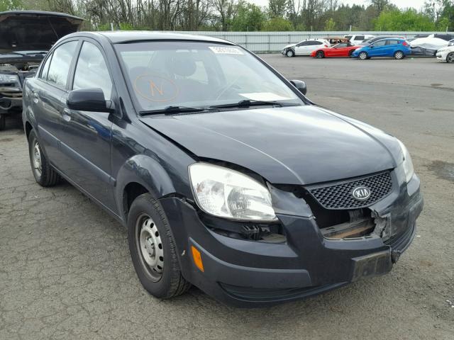 KNADE123X76285679 - 2007 KIA RIO BASE BLACK photo 1