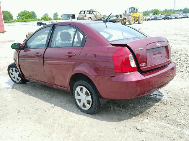 KMHCN45CX7U146641 - 2007 HYUNDAI ACCENT MAROON photo 3