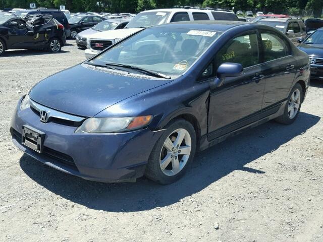 1HGFA168X8L065945 - 2008 HONDA CIVIC EX ლურჯი ფოტო 2