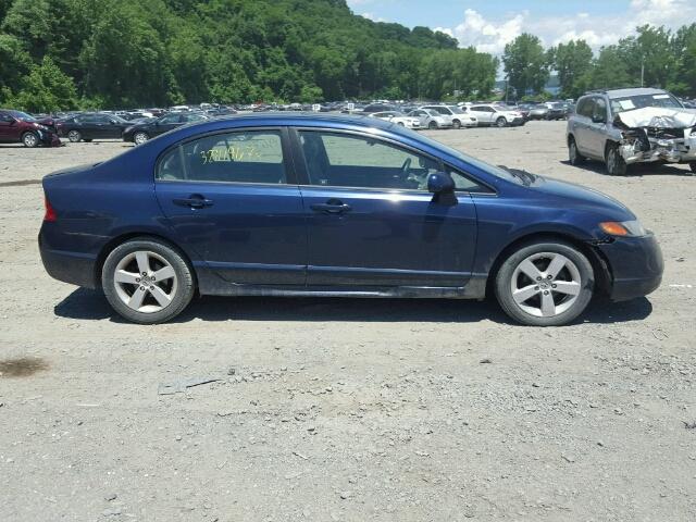 1HGFA168X8L065945 - 2008 HONDA CIVIC EX BLUE photo 9