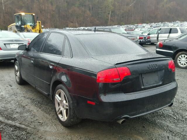 WAUDF78E58A009577 - 2008 AUDI A4 2.0T QU BLACK photo 3