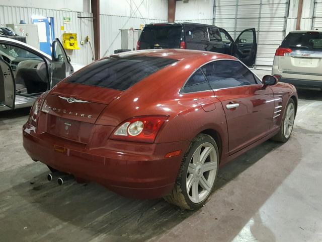 1C3AN69L65X030242 - 2005 CHRYSLER CROSSFIRE RED photo 4