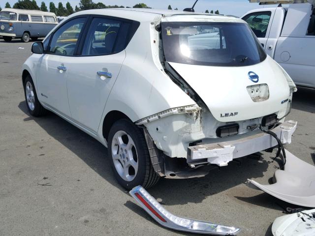 JN1AZ0CP5CT020642 - 2012 NISSAN LEAF SV WHITE photo 3