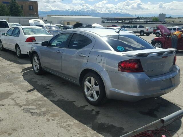 1C3CDZCB8DN680309 - 2013 DODGE AVENGER SX SILVER photo 3