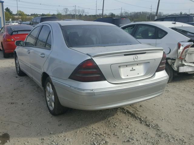 WDBRF81J63F340362 - 2003 MERCEDES-BENZ C 240 4MAT SILVER photo 3