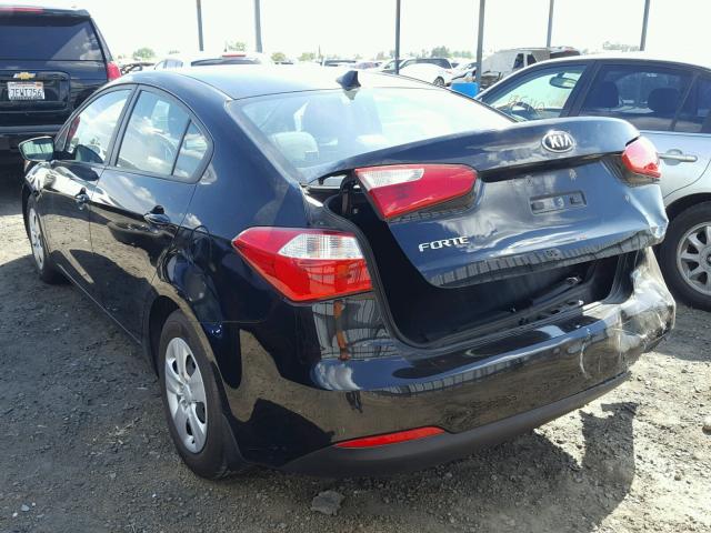 KNAFK4A63E5130019 - 2014 KIA FORTE LX BLACK photo 3