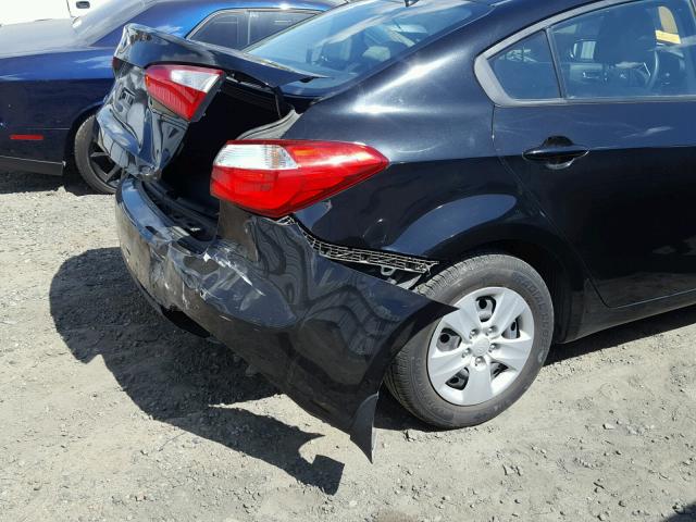 KNAFK4A63E5130019 - 2014 KIA FORTE LX BLACK photo 9