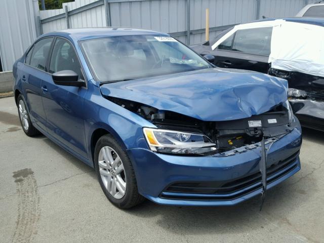 3VW2K7AJ6FM237355 - 2015 VOLKSWAGEN JETTA BASE Կապույտ լուսանկար 1