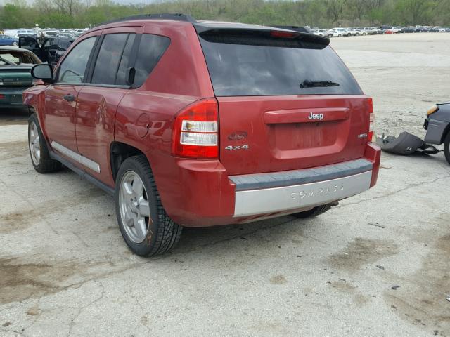 1J8FF57W77D365996 - 2007 JEEP COMPASS LI MAROON photo 3