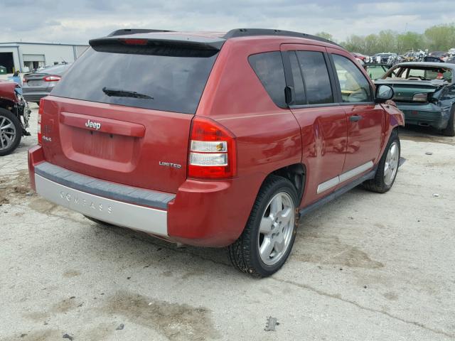 1J8FF57W77D365996 - 2007 JEEP COMPASS LI MAROON photo 4