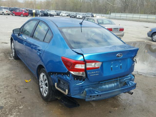 4S3GKAA69J3605443 - 2018 SUBARU IMPREZA BLUE photo 3