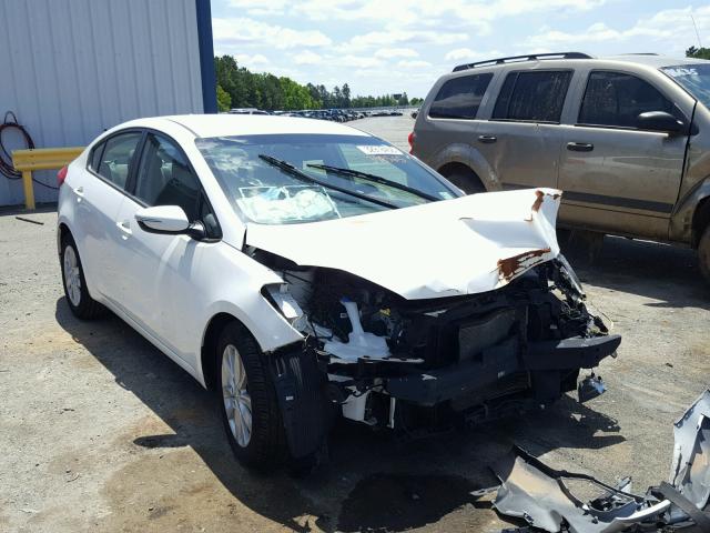 KNAFX4A66F5398565 - 2015 KIA FORTE LX WHITE photo 1