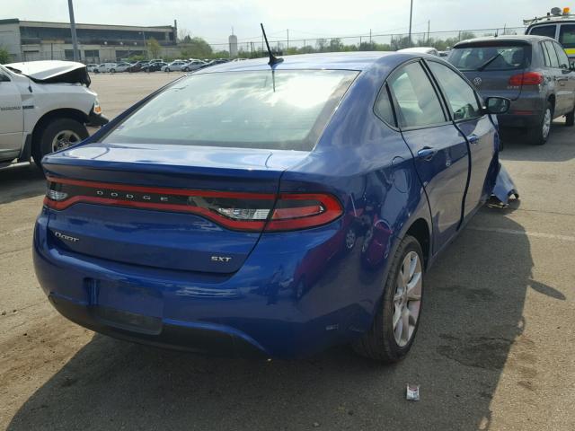 1C3CDFBA6DD221146 - 2013 DODGE DART SXT BLUE photo 4