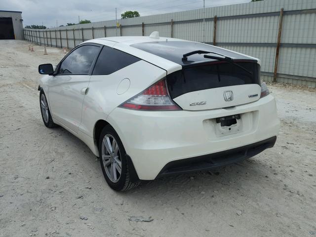 JHMZF1D65BS014010 - 2011 HONDA CR-Z EX WHITE photo 3