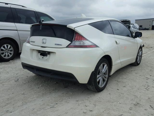 JHMZF1D65BS014010 - 2011 HONDA CR-Z EX WHITE photo 4