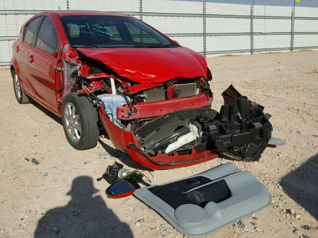 JTDKDTB35E1083853 - 2014 TOYOTA PRIUS C RED photo 1