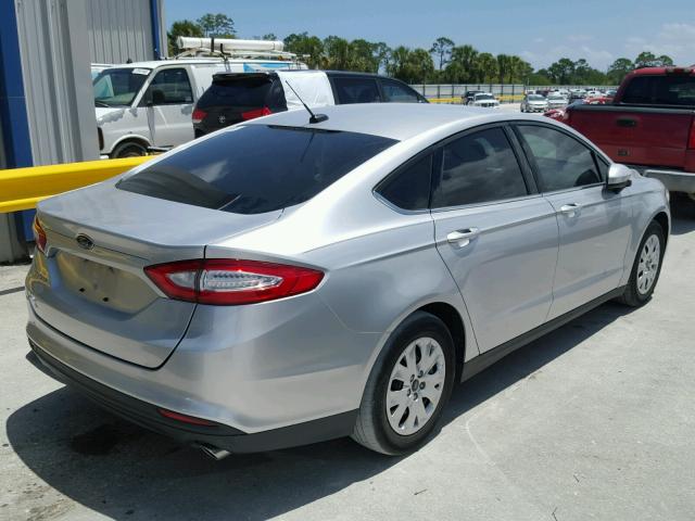 3FA6P0G78DR318758 - 2013 FORD FUSION S SILVER photo 4