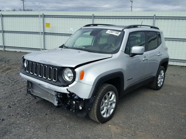 ZACCJBBB5HPF82929 - 2017 JEEP RENEGADE L SILVER photo 2