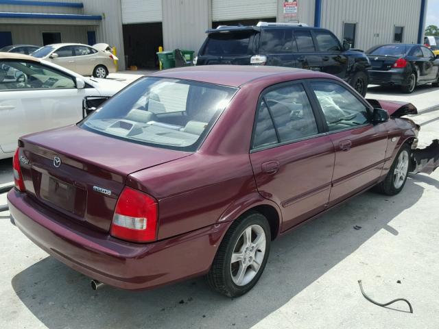 JM1BJ225130121361 - 2003 MAZDA PROTEGE DX BURGUNDY photo 4