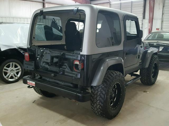 1J4FA39SX4P798253 - 2004 JEEP WRANGLER X BLACK photo 4