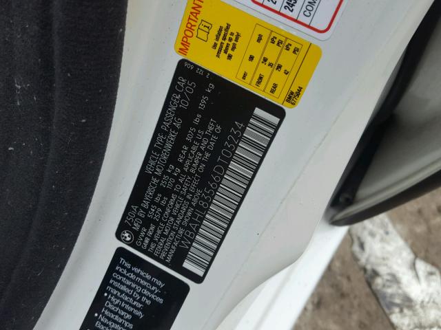 WBAHL83566DT03234 - 2006 BMW 750 I WHITE photo 10