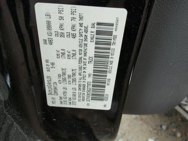 3D7KR28C56G277973 - 2006 DODGE RAM 2500 S BLACK photo 10