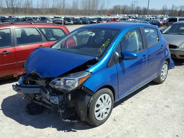 VNKKTUD32GA062054 - 2016 TOYOTA YARIS L BLUE photo 2