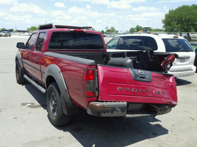 1N6ED29X22C322207 - 2002 NISSAN FRONTIER C RED photo 3