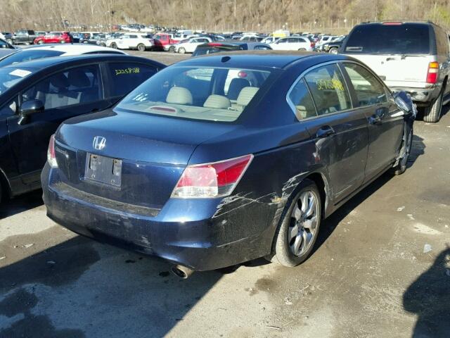 1HGCP26808A116582 - 2008 HONDA ACCORD EXL BLUE photo 4