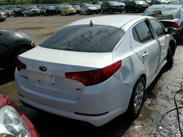 KNAGM4A75B5068576 - 2011 KIA OPTIMA WHITE photo 4