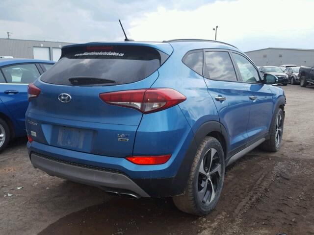 KM8J3CA20HU266261 - 2017 HYUNDAI TUCSON LIM BLUE photo 4