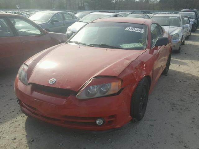 KMHHN65F74U127570 - 2004 HYUNDAI TIBURON GT RED photo 2