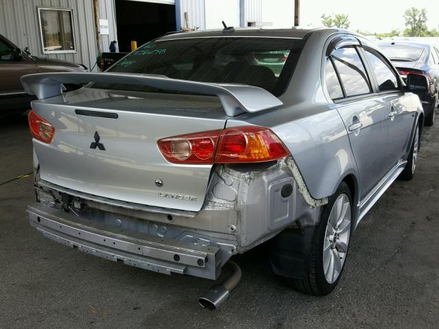 JA3AU86U28U044828 - 2008 MITSUBISHI LANCER GTS SILVER photo 4