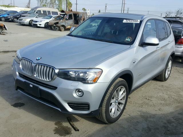 5UXWZ7C30H0X42343 - 2017 BMW X3 SDRIVE2 SILVER photo 2