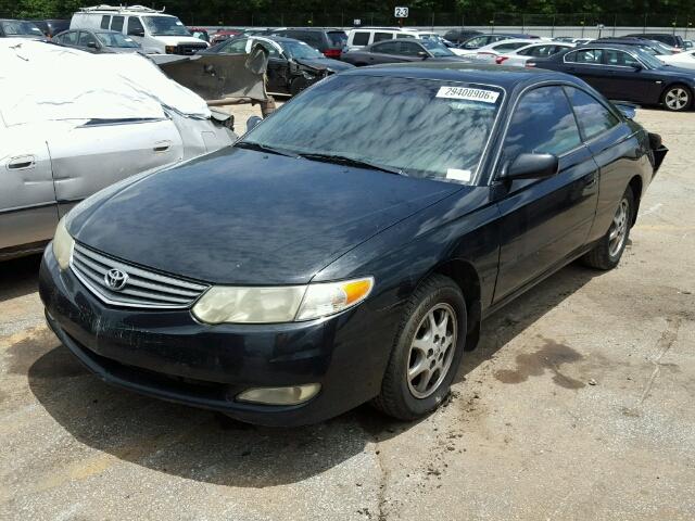 2T1CE22P62C003692 - 2002 TOYOTA CAMRY SOLA BLACK photo 2