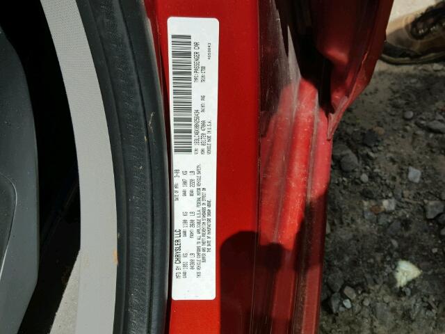 1B3LC46K08N256434 - 2008 DODGE AVENGER SE ORANGE photo 10