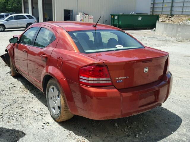 1B3LC46K08N256434 - 2008 DODGE AVENGER SE ORANGE photo 3