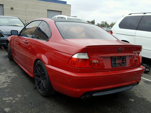 WBABD53494PL14989 - 2004 BMW 330 CI RED photo 3