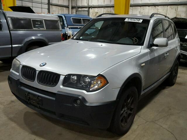 WBXPA73424WB25769 - 2004 BMW X3 2.5I SILVER photo 2