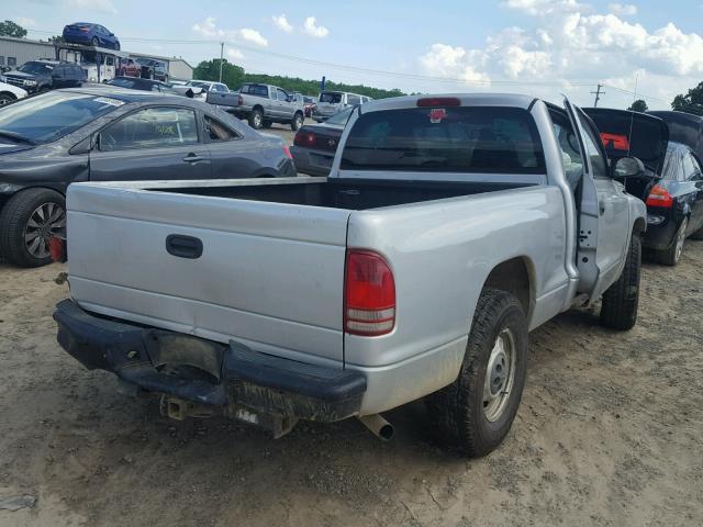 1D7FL16K24S568251 - 2004 DODGE DAKOTA SXT SILVER photo 4