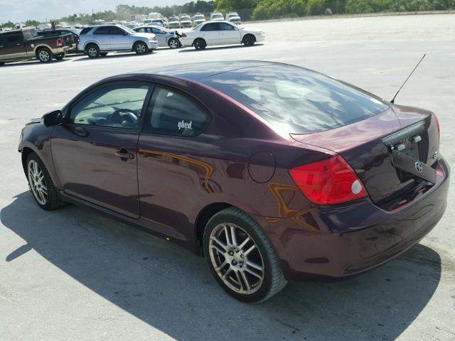 JTKDE177350039130 - 2005 TOYOTA SCION TC 勃艮第红 照片 3